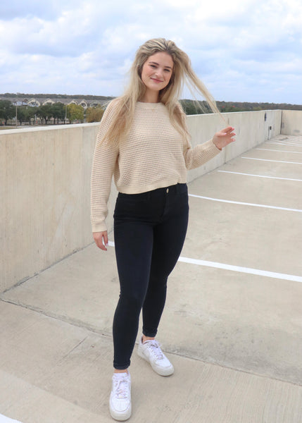 Cream knit sweater