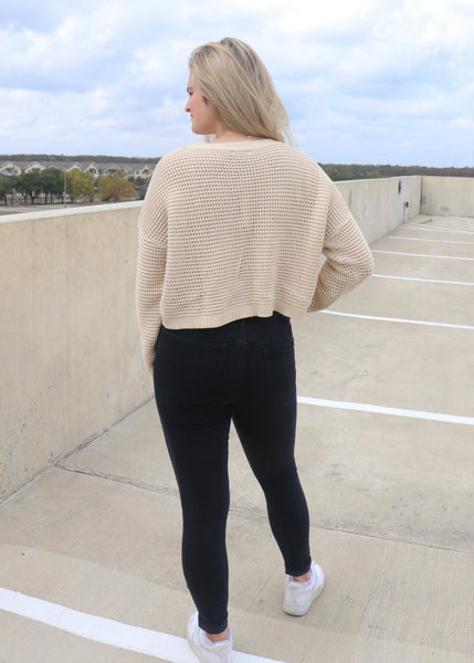 Cream knit sweater